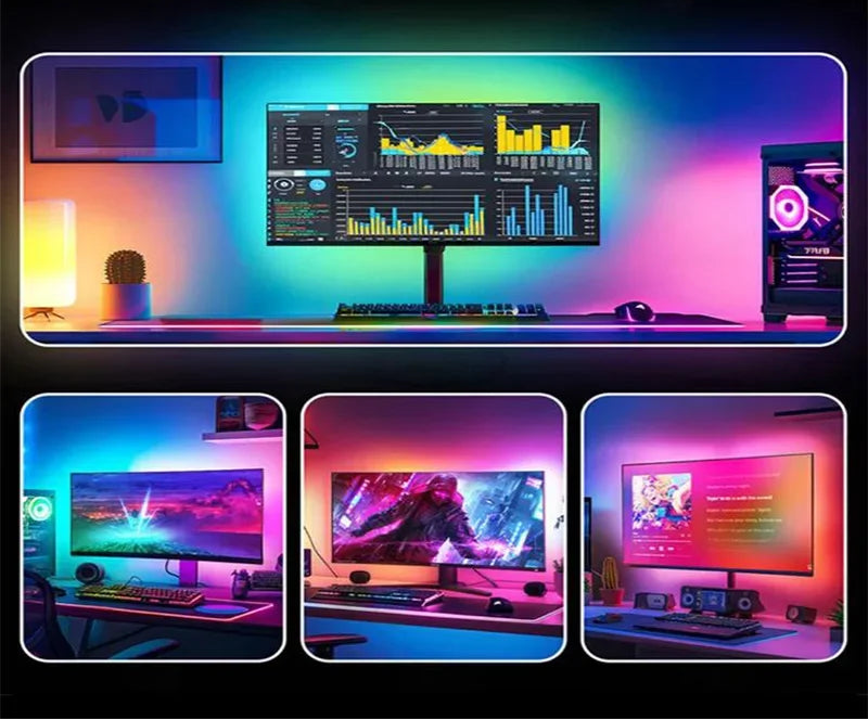 Bande LED RGBIC pour Écran PC – Ambilight
