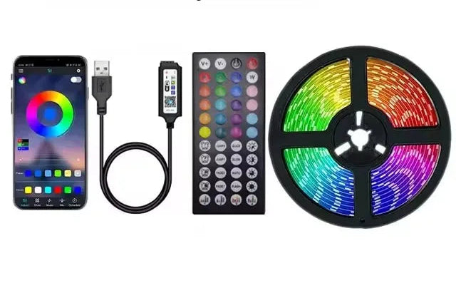 Bande LED RGB USB – Ruban LED Flexible avec Contrôle Bluetooth & App