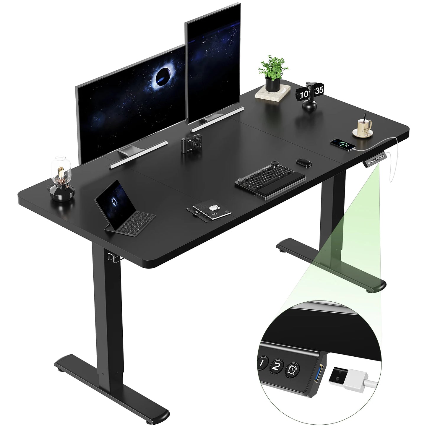 Bureau Réglable en Hauteur 140x60