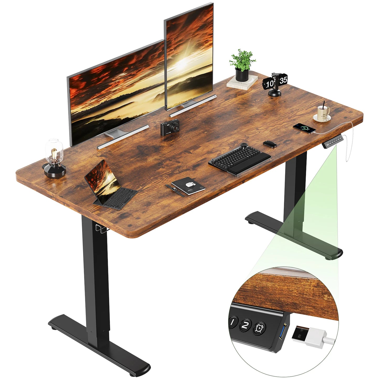 Bureau Réglable en Hauteur 140x60