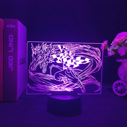 Lampe 3D Demon Slayer LED Tanjiro & Nezuko