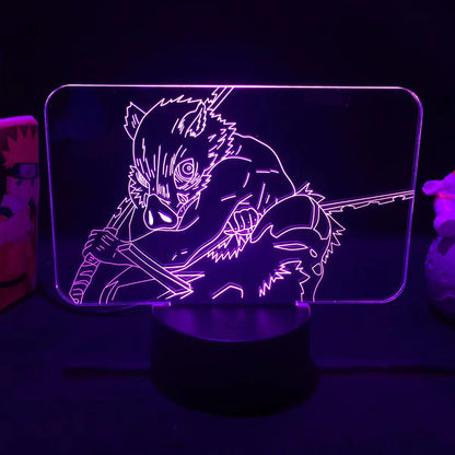 Lampe 3D Demon Slayer LED Tanjiro & Nezuko