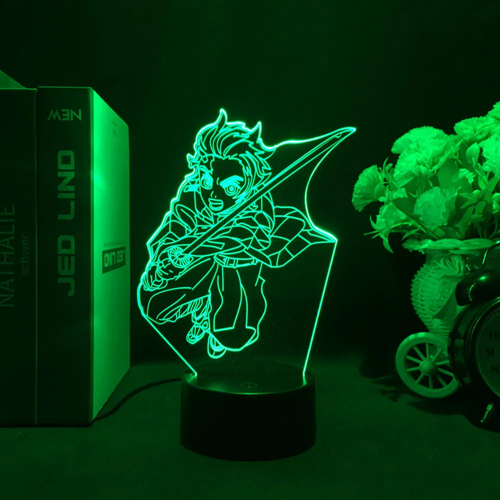 Lampe 3D Demon Slayer LED Tanjiro & Nezuko