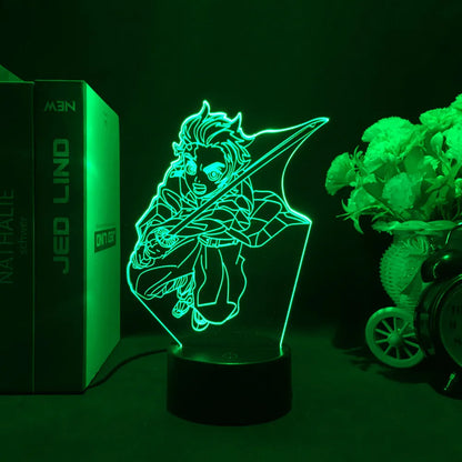 Lampe 3D Demon Slayer LED Tanjiro & Nezuko