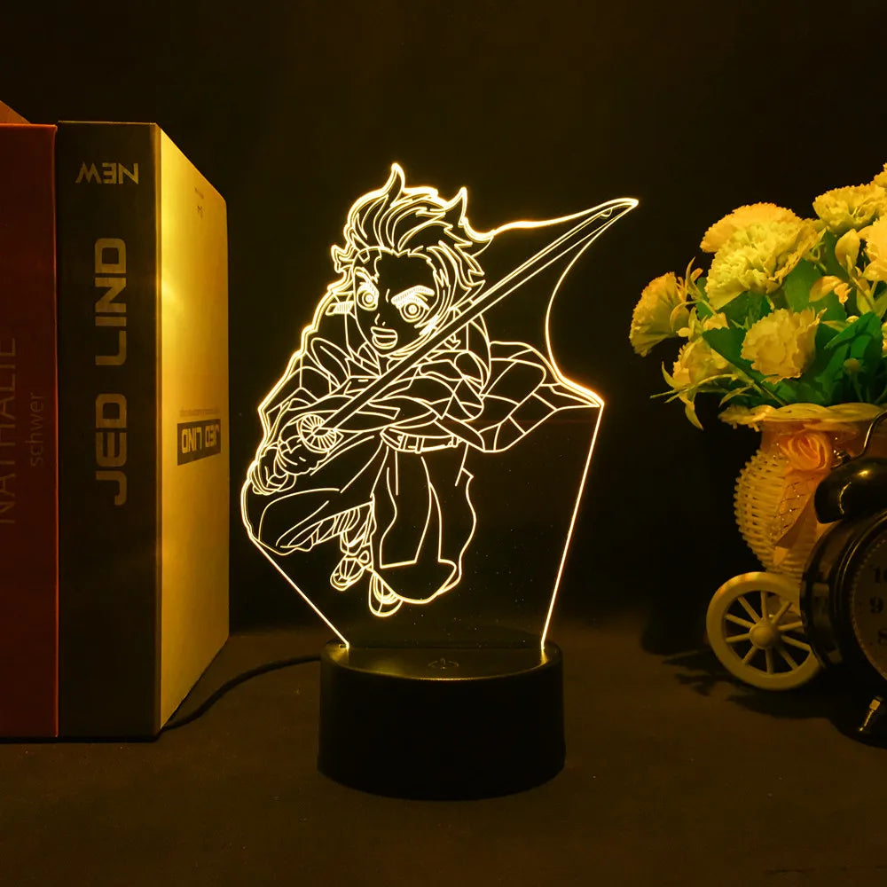 Lampe 3D Demon Slayer LED Tanjiro & Nezuko