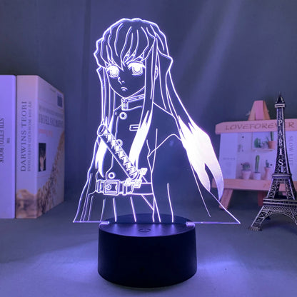 Lampe 3D Demon Slayer LED Tanjiro & Nezuko