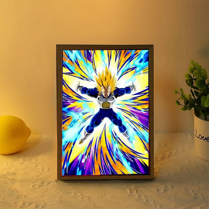 Lampe LED Dragon Ball Z Goku & Vegeta – Cadre Photo Anime