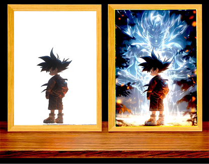 Lampe LED Dragon Ball Z Goku & Vegeta – Cadre Photo Anime