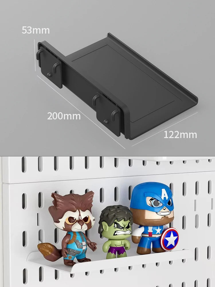 Panneau Pegboard Sans Perçage – Organisateur Mural avec Étagères pour Chambre Gamer