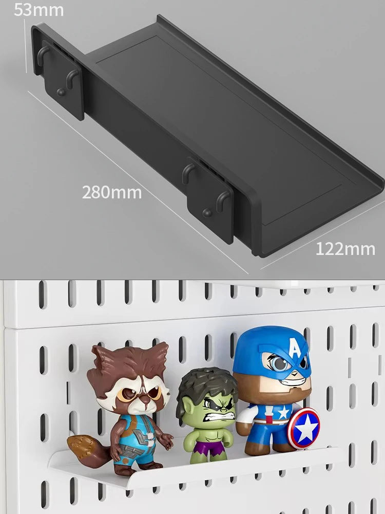 Panneau Pegboard Sans Perçage – Organisateur Mural avec Étagères pour Chambre Gamer