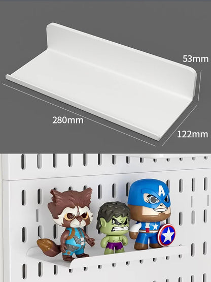 Panneau Pegboard Sans Perçage – Organisateur Mural avec Étagères pour Chambre Gamer
