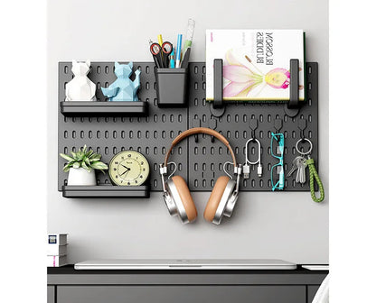 Panneau Pegboard Sans Perçage – Organisateur Mural avec Étagères pour Chambre Gamer