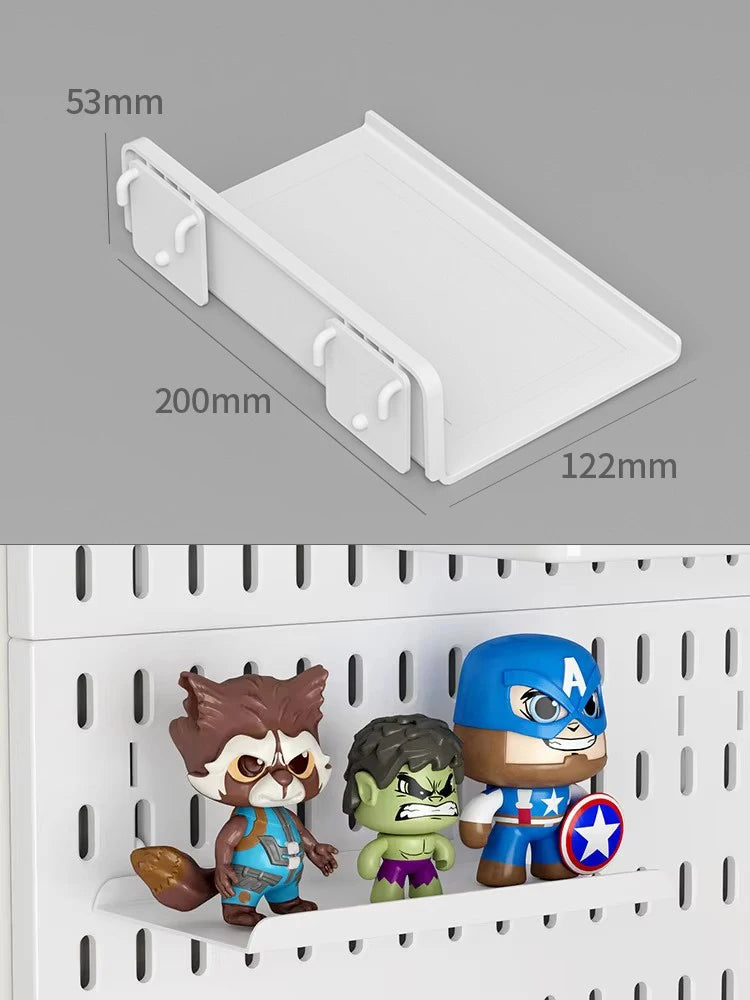 Panneau Pegboard Sans Perçage – Organisateur Mural avec Étagères pour Chambre Gamer