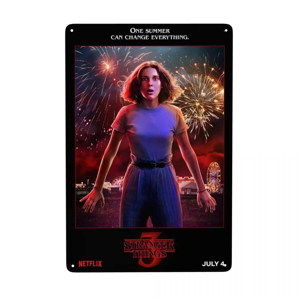 Plaque Métal Stranger Things Vintage