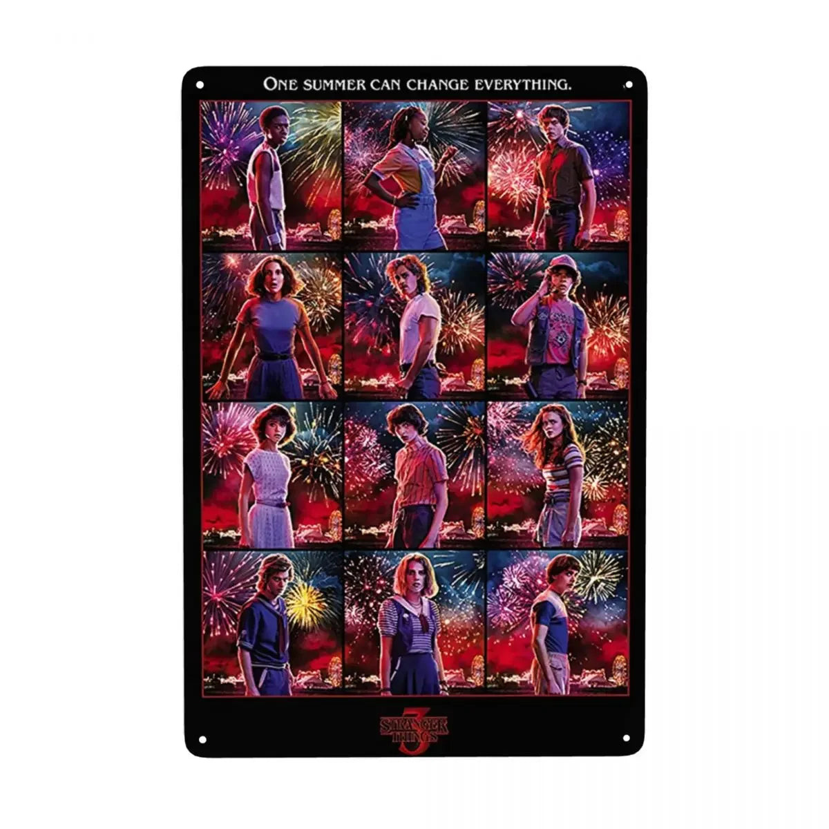 Plaque Métal Stranger Things Vintage