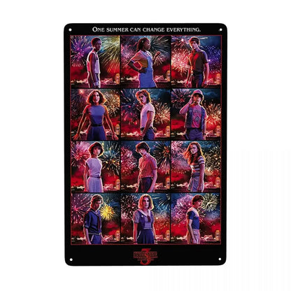 Plaque Métal Stranger Things Vintage