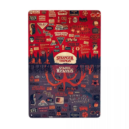 Plaque Métal Stranger Things Vintage