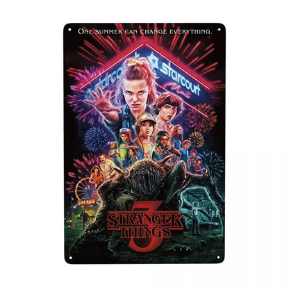 Plaque Métal Stranger Things Vintage