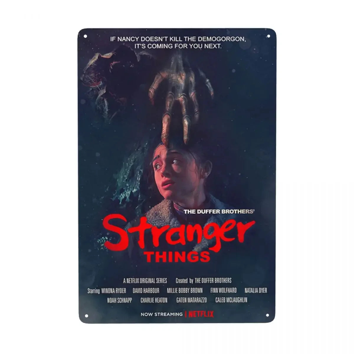 Plaque Métal Stranger Things Vintage
