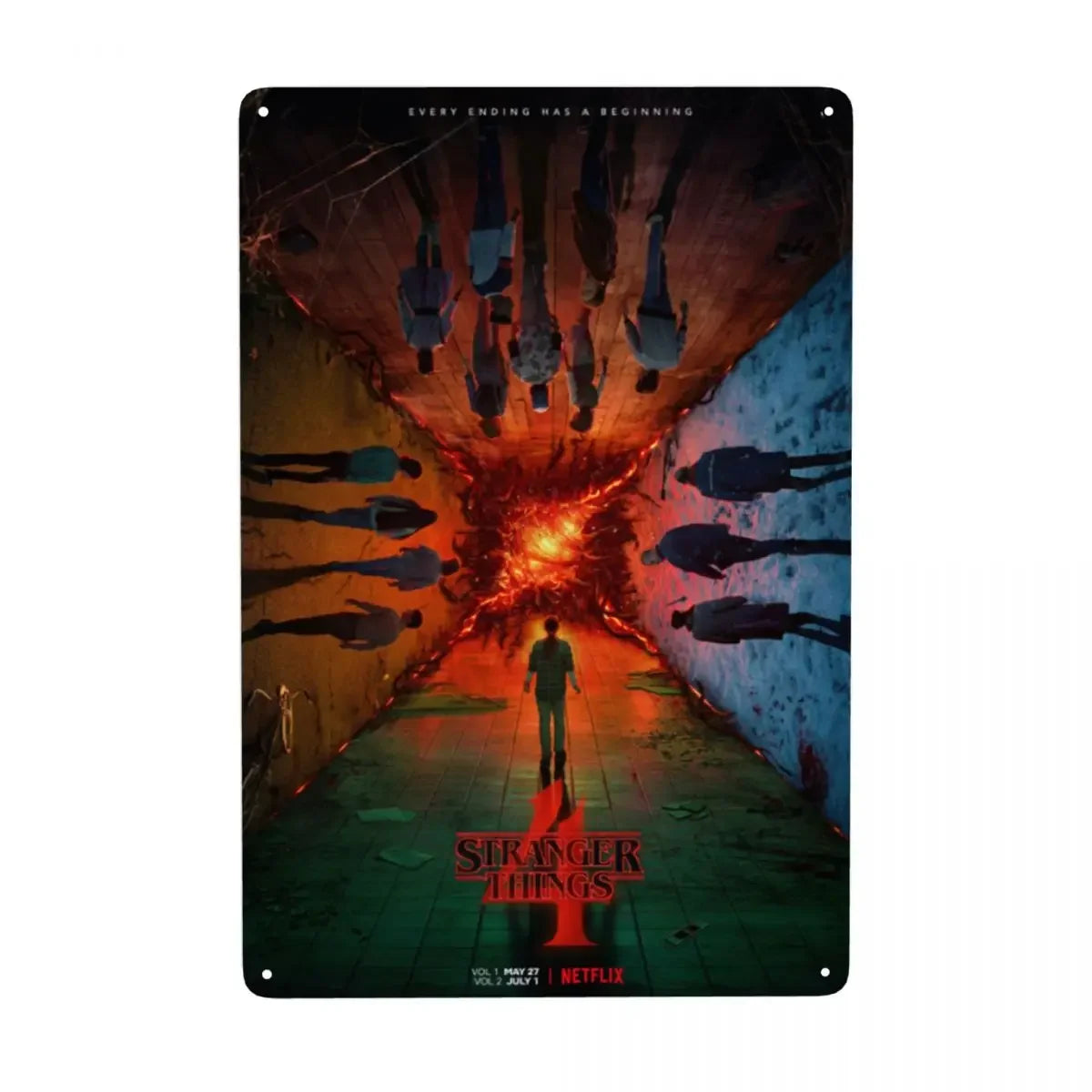 Plaque Métal Stranger Things Vintage