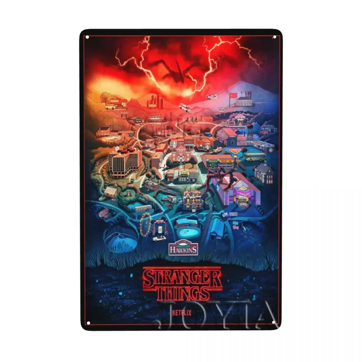 Plaque Métal Stranger Things Vintage