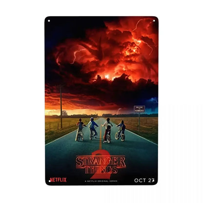 Plaque Métal Stranger Things Vintage
