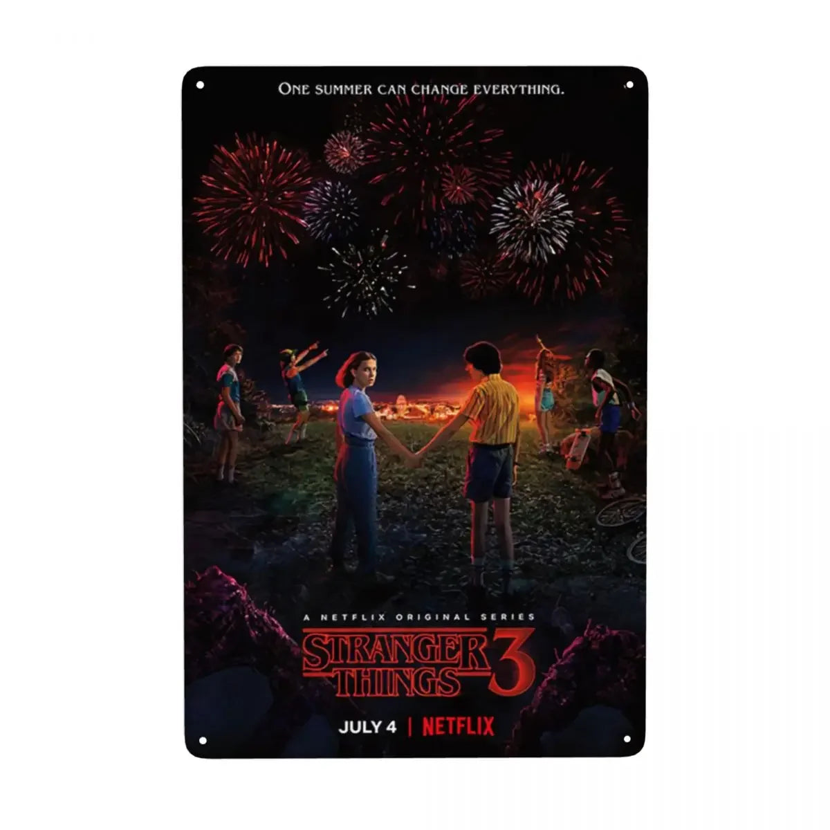 Plaque Métal Stranger Things Vintage