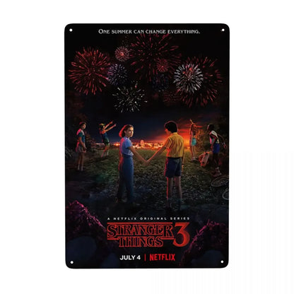 Plaque Métal Stranger Things Vintage