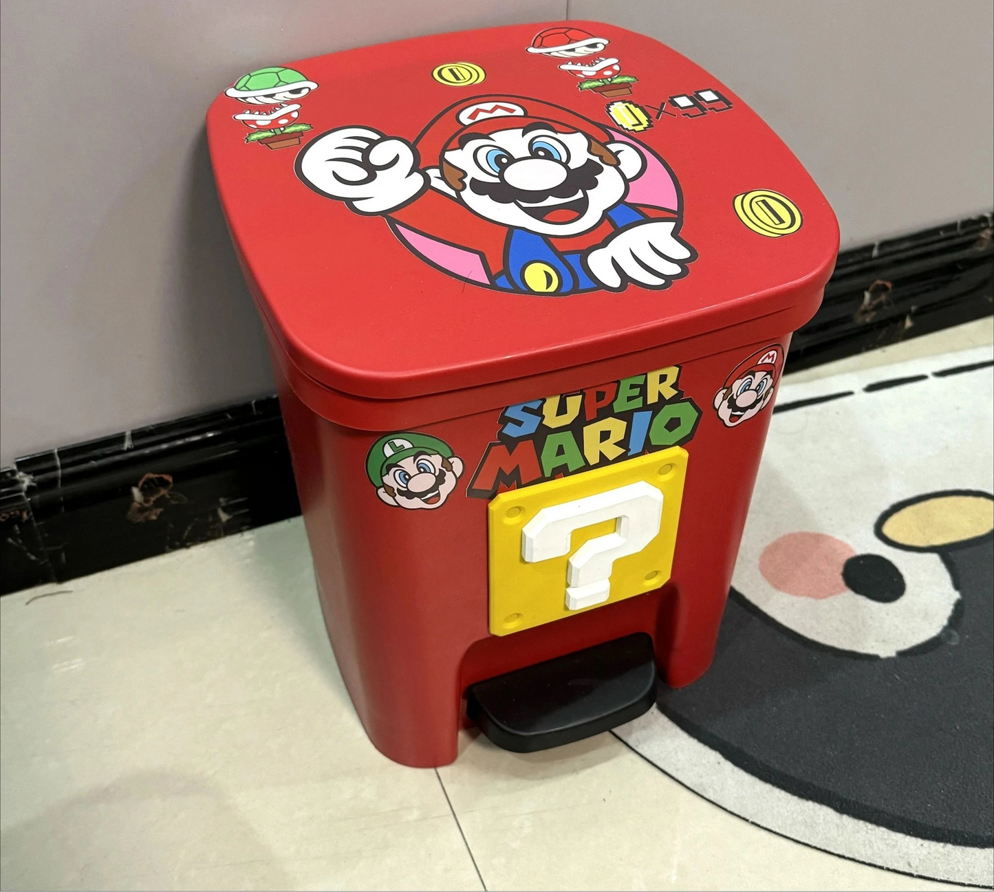 Poubelle Super Mario avec Couvercle