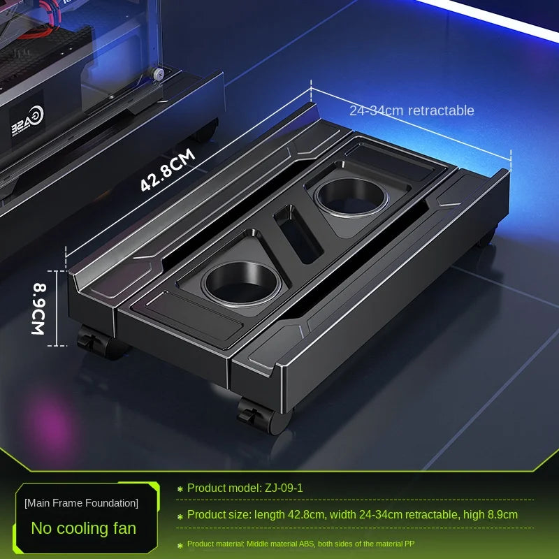 Support PC Tour Ajustable avec Ventilateur RGB