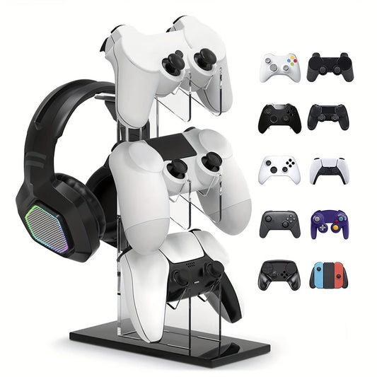 Support Gaming 3 Étages pour Manettes et Casque – PS5 / PS4