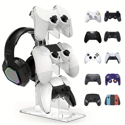 Support Gaming 3 Étages pour Manettes et Casque – PS5 / PS4