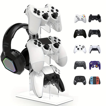 Support Gaming 3 Étages pour Manettes et Casque – PS5 / PS4