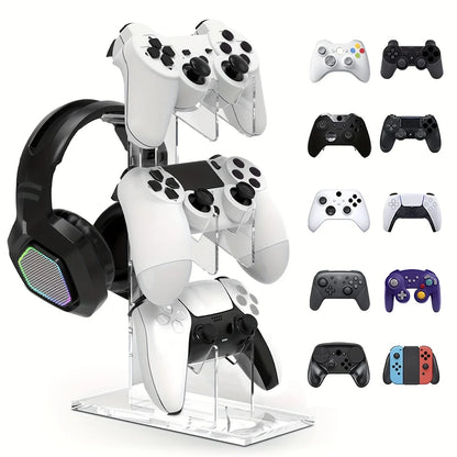 Support Gaming 3 Étages pour Manettes et Casque – PS5 / PS4