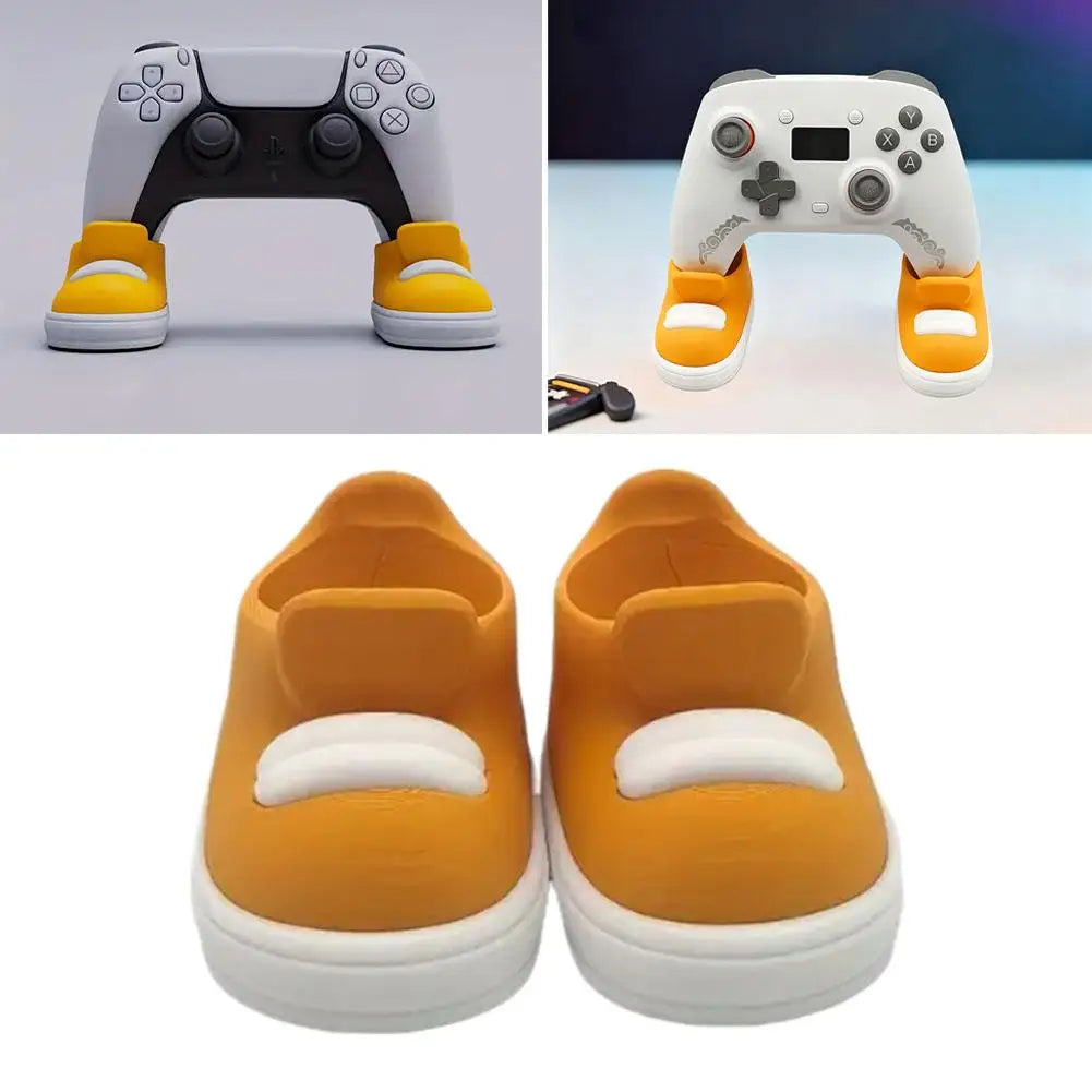 Support Manette Design Chaussure Jaune et Blanche