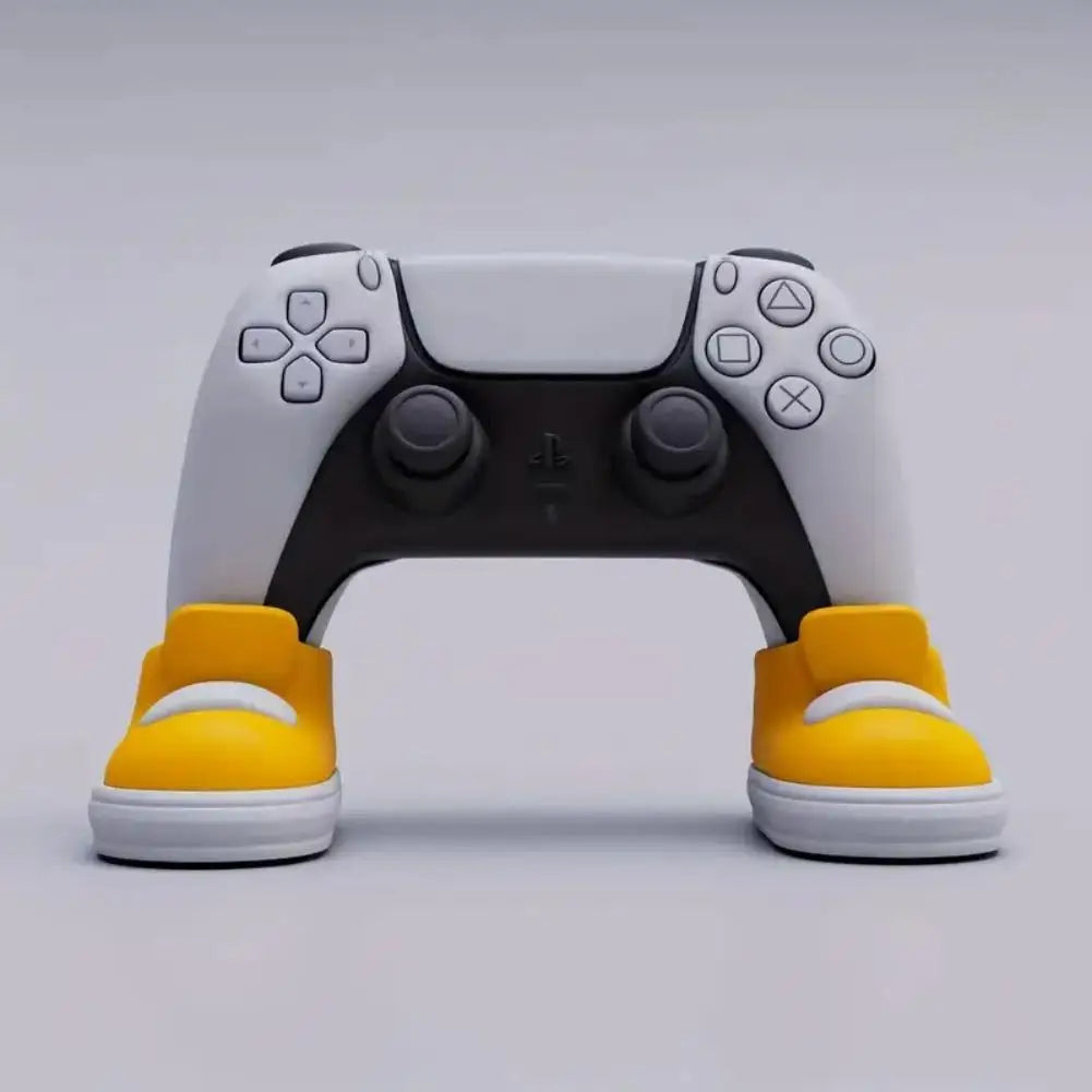 Support Manette Design Chaussure Jaune et Blanche