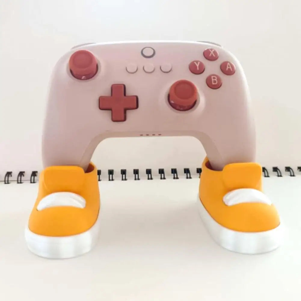Support Manette Design Chaussure Jaune et Blanche