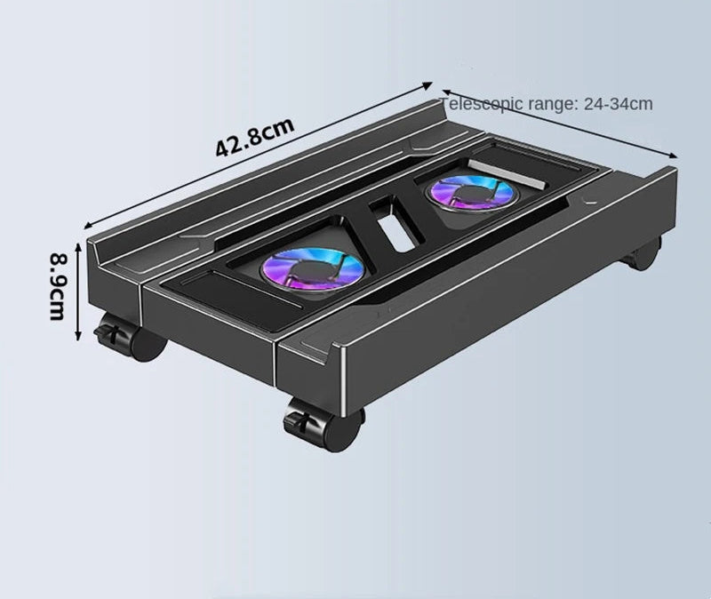 Support PC Tour Ajustable avec Ventilateur RGB