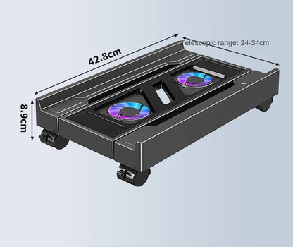 Support PC Tour Ajustable avec Ventilateur RGB