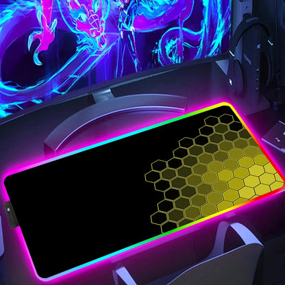 Tapis de souris RGB hexagonal