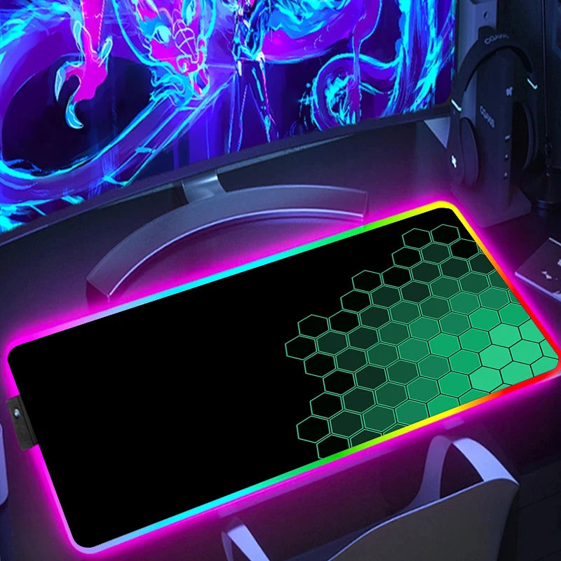 Tapis de souris RGB hexagonal