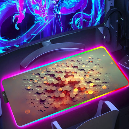 Tapis de souris RGB hexagonal