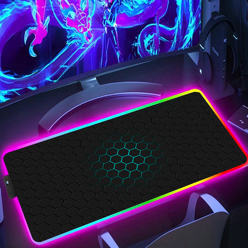 Tapis de souris RGB hexagonal