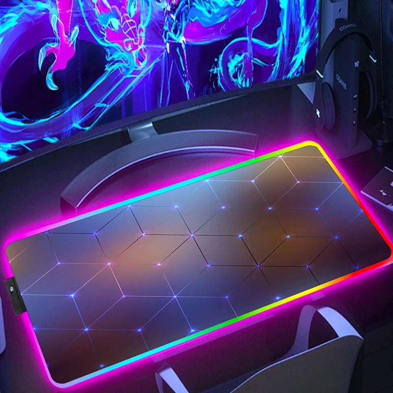 Tapis de souris RGB hexagonal