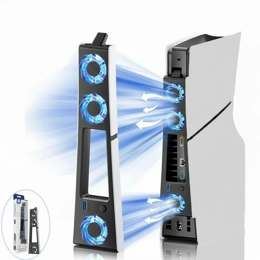 Ventilateur de Refroidissement Gamer PS5 Slim – LED & Silence